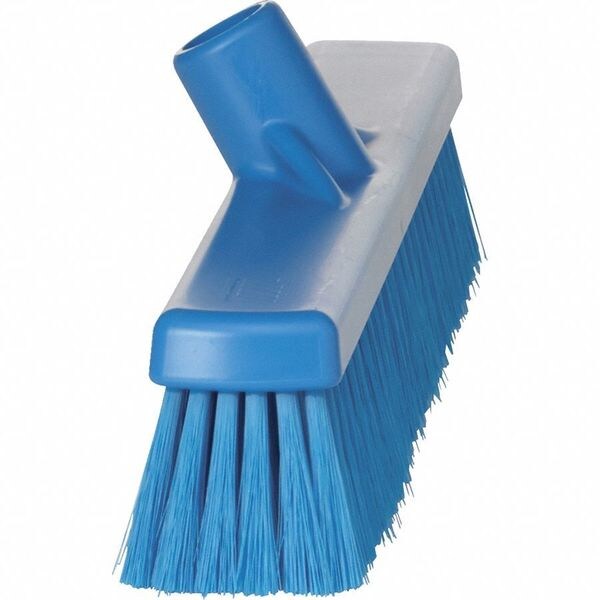 16 in Sweep Face Broom Head, Medium, Synthetic, Blue