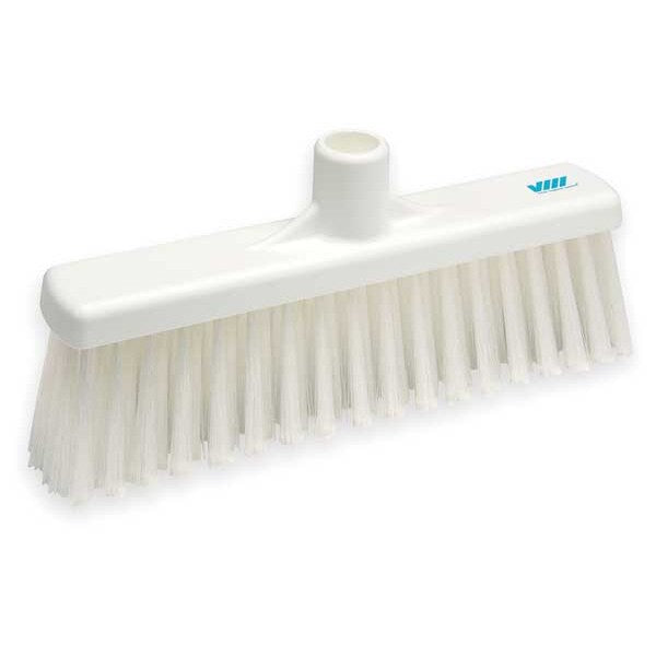 12 in Sweep Face Broom Head, Stiff, Synthetic, White
