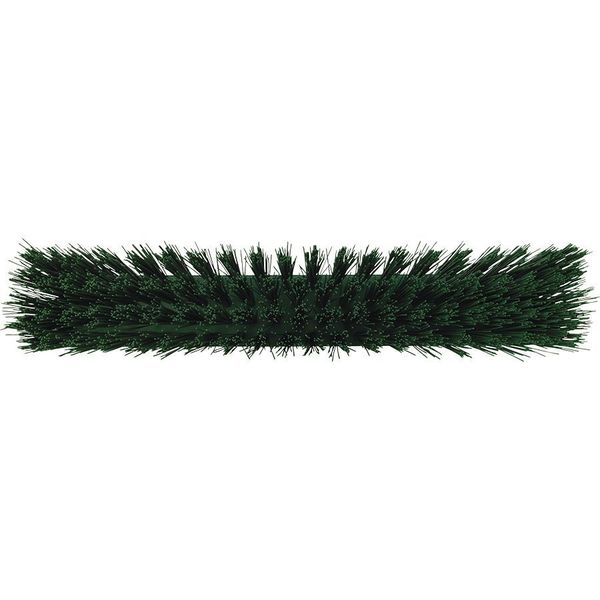2 1/2 in x 19 in Sweep Face Broom Head, Stiff, Synthetic, Green