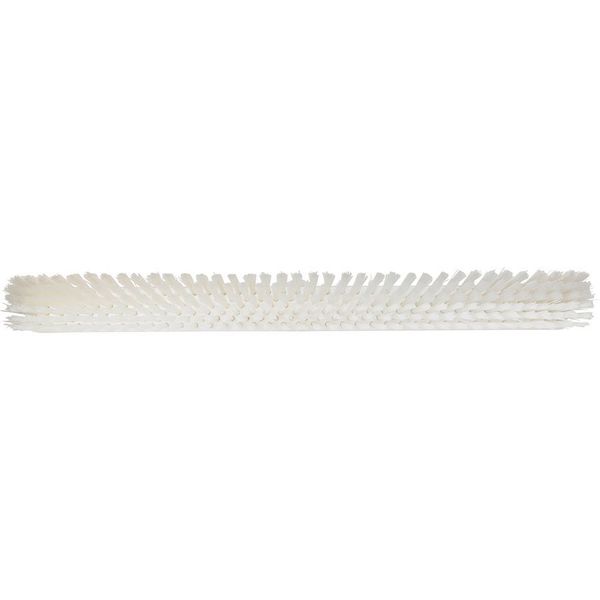 24 in Sweep Face Broom Head, Soft/Stiff Combination, Synthetic, White