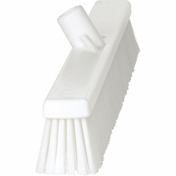 24 in Sweep Face Broom Head, Soft/Stiff Combination, Synthetic, White