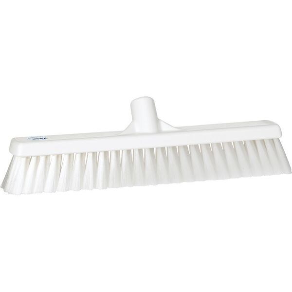 16 in Sweep Face Broom Head, Medium, Synthetic, White
