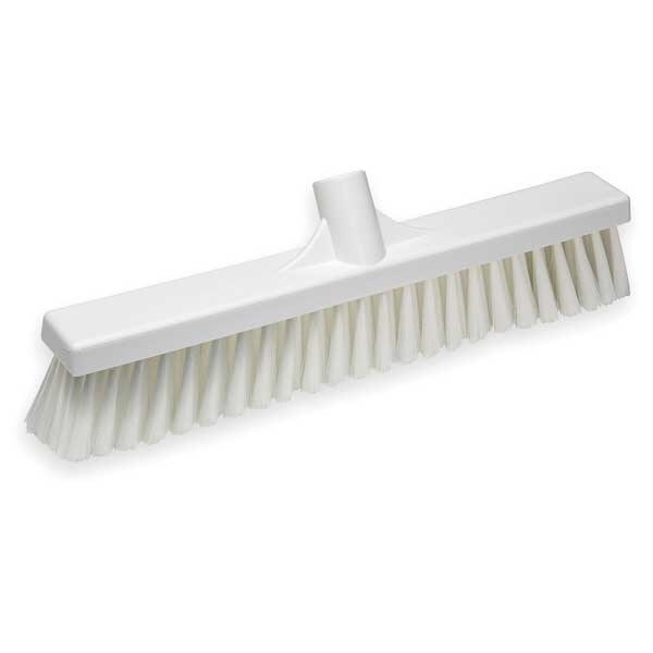 16 in Sweep Face Broom Head, Medium, Synthetic, White