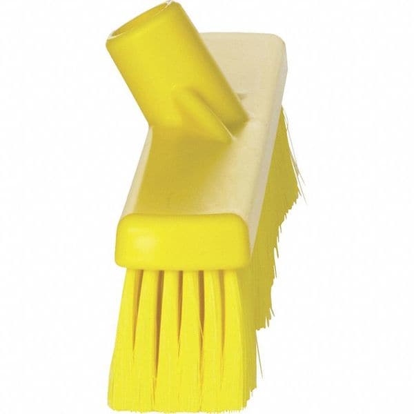 16 in Sweep Face Broom Head, Medium, Synthetic, Yellow