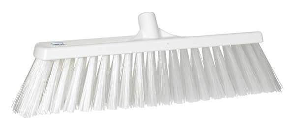 2 1/2 x 19 in Sweep Face Broom Head, Stiff, Synthetic, White