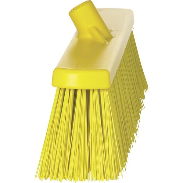 2 1/2 x 19 in Sweep Face Broom Head, Stiff, Synthetic, Yellow
