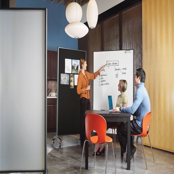 Divider Panel, Dry-Erase/Fabric, 72x48 In