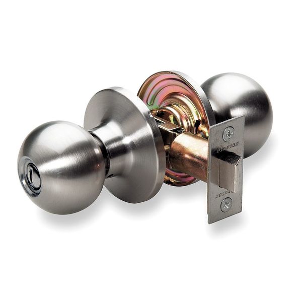 Knob Lockset, Mechanical, Privacy, Grd. 3