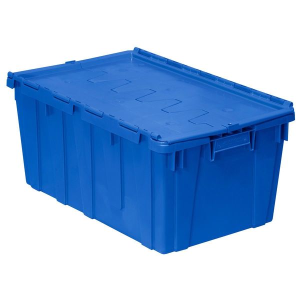 Blue Attached Lid Container, Plastic