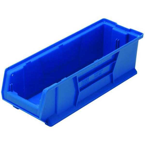 Storage Bin, Blue, Polypropylene/Polyethylene, 23 7/8 in L x 8 1/4 in W x 7 in H