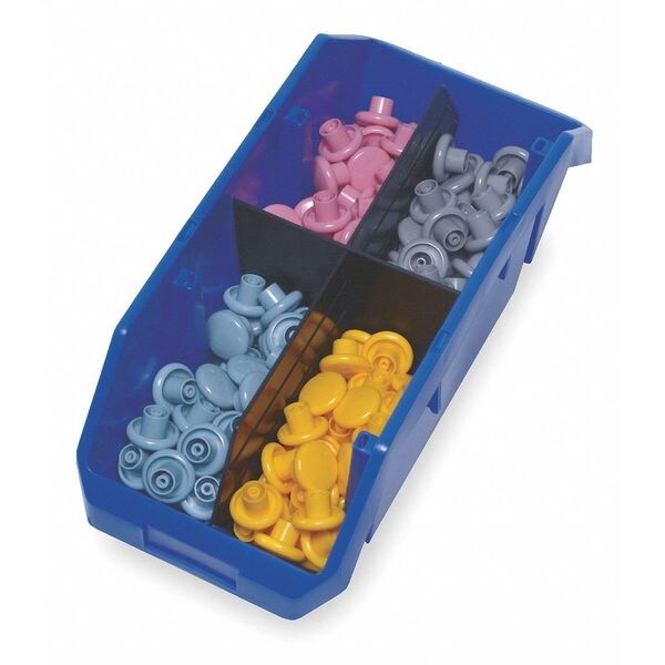 Plastic Divider, Black, 4 3/4 in L, 3 3/4 in W, 3 3/4 in H