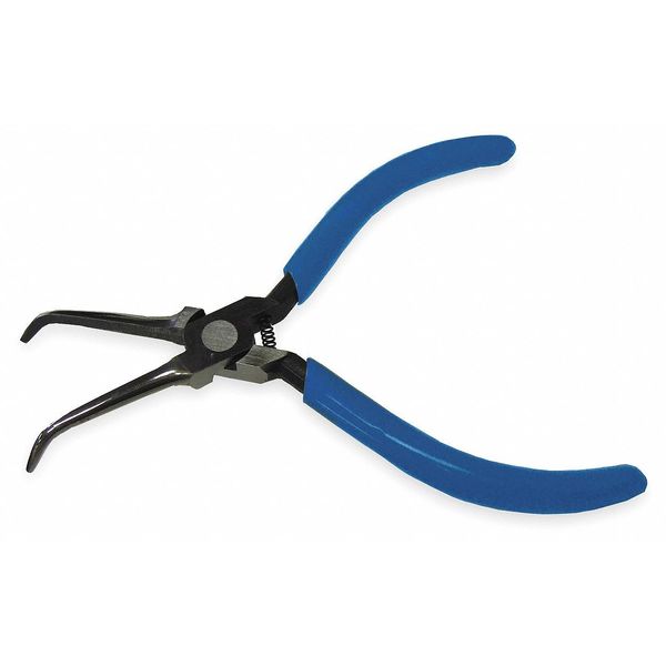 5 1/2 in Bent Long Nose Plier Ergonomic With Dipped Plastic Grips Handle