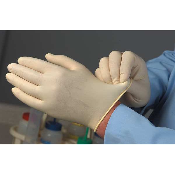 Microflex Exam Gloves, Natural Rubber Latex, Powder-Free, Small (Size 7), Natural, 100 Pack