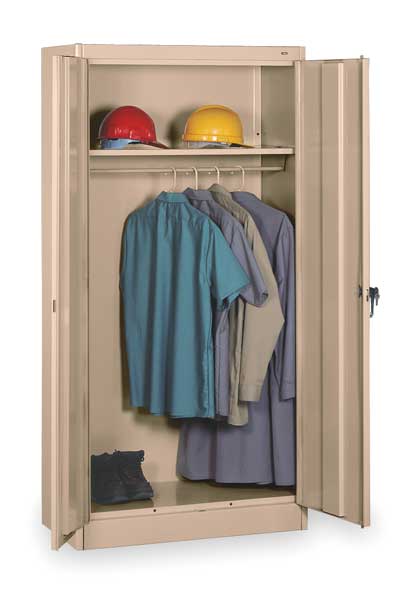 24 ga. Carbon Steel Storage Cabinet, 36 in W, 72 in H, Stationary