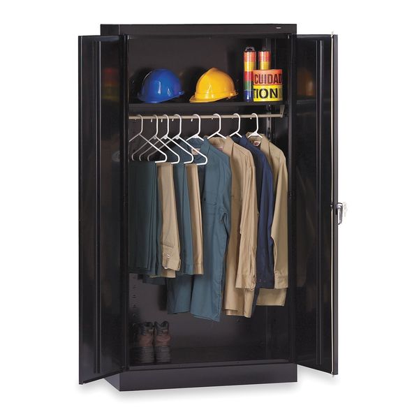 24 ga. ga. Steel Wardrobe Storage Cabinet, 36 in W, 72 in H