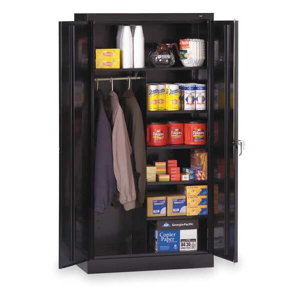 24 ga. Carbon Steel Storage Cabinet, 36 in W, 72 in H, Stationary