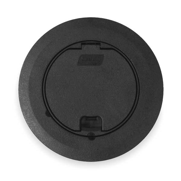 Floor Box Cover, Round, 6-3/4 in., Black