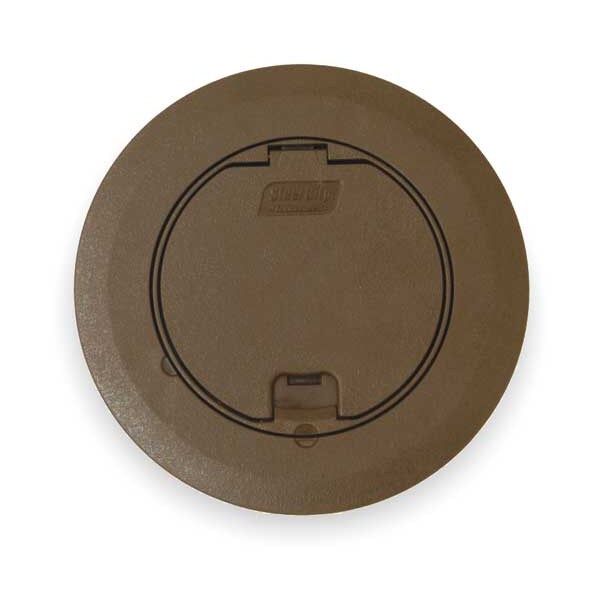 Floor Box Cover, Round, 6-3/4 in., Brown