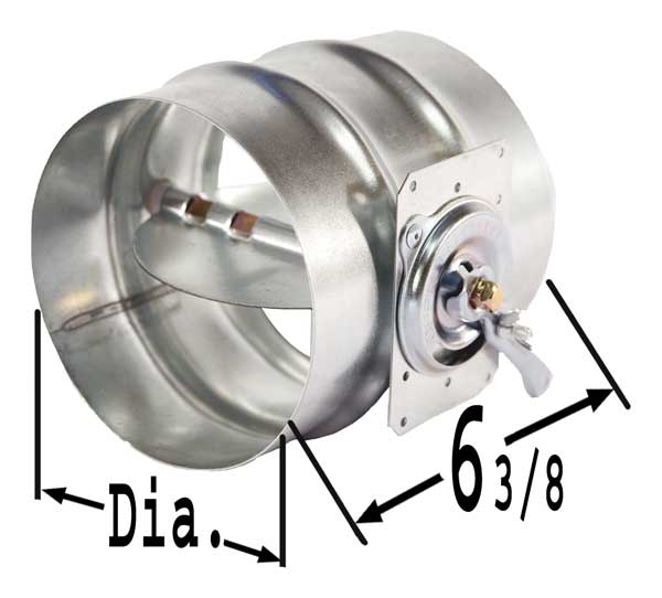 Balancing Damper, Round, 10 In, Diameter