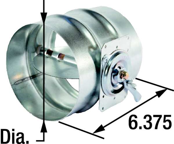 Balancing Damper, Round, 10 In, Diameter