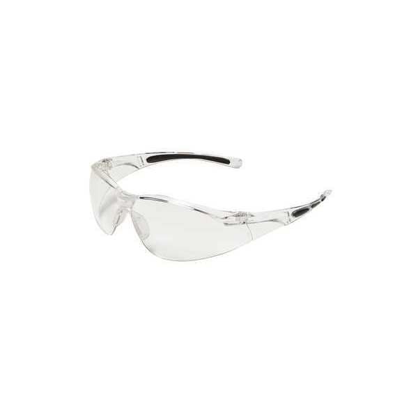 Safety Glasses, A800 Series, Anti-Scratch, Flexible Temple, Clear Half-Frame, Clear Lens
