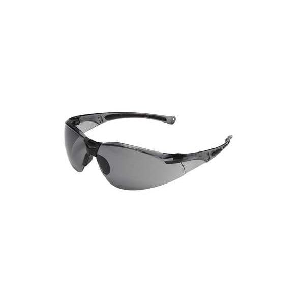 Safety Glasses, A800 Series, Anti-Scratch, Flexible Temple, Clear Half-Frame, Clear Lens