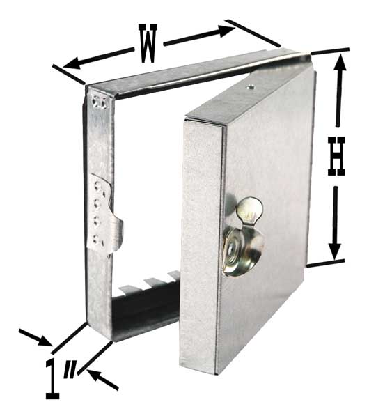 Hinged Duct Access Door, 6 In. W, 6 In. H