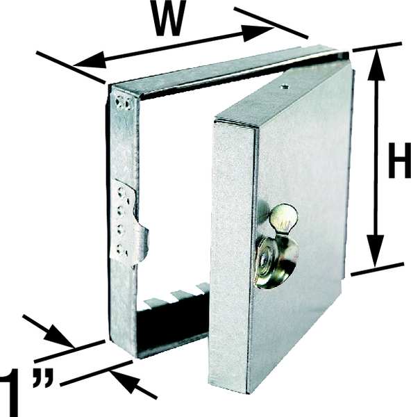 Hinged Duct Access Door, 6 In. W, 6 In. H