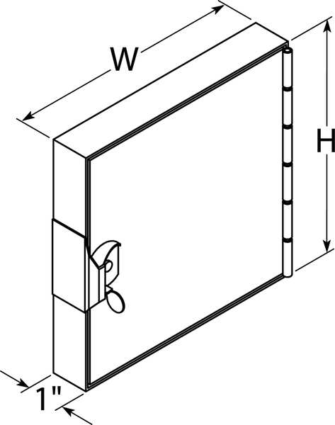 Hinged Duct Access Door, 10 In., Square