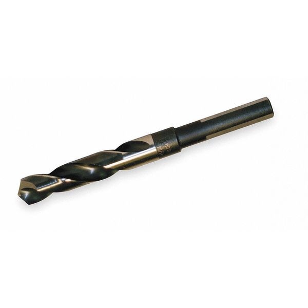 118Â° Silver & Deming Drill with 1/2 Reduced Shank Cle-Line 1877 Black & Gold HSS RHS/RHC 23/32