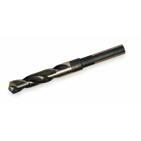 118Â° Silver & Deming Drill with 1/2 Reduced Shank Cle-Line 1877 Black & Gold HSS RHS/RHC 35/64