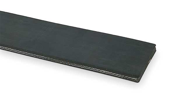 Conveyor Belt, Blk Rubber, 50 Ft x 24 In