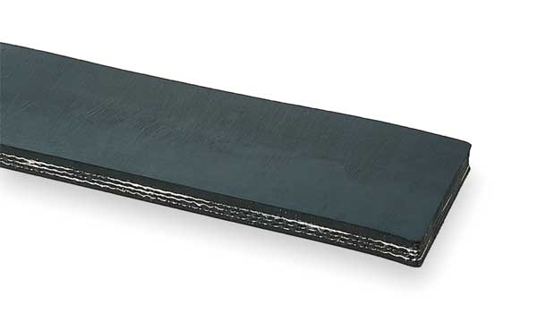 Conveyor Belt, Blk Rubber, 50 Ft x 18 In