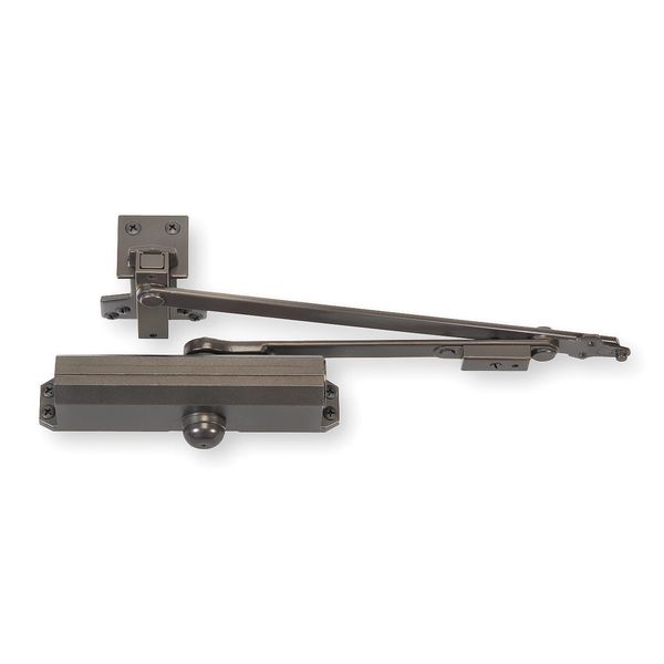 Manual Hydraulic Norton 1600 Door Closer Heavy Duty Interior and Exterior, Dark Bronze