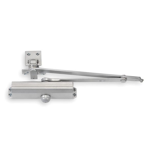 Manual Hydraulic Norton 1600 Door Closer Heavy Duty Interior and Exterior, Aluminum