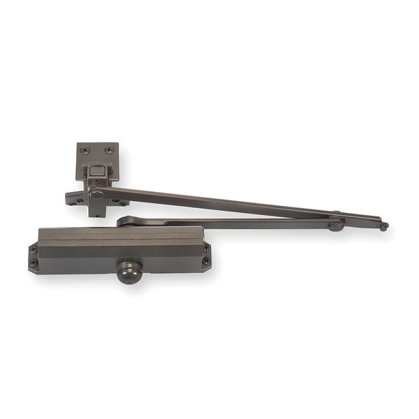 Manual Hydraulic Norton 1600 Door Closer Heavy Duty Interior and Exterior, Dark Bronze