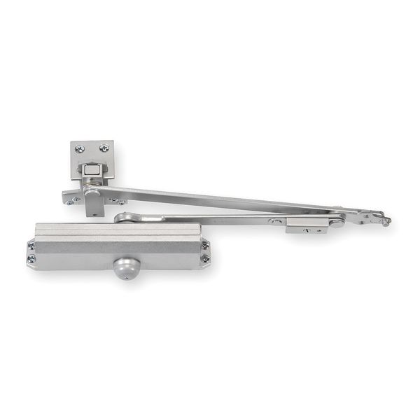Manual Hydraulic Norton 1600 Door Closer Heavy Duty Interior and Exterior, Aluminum