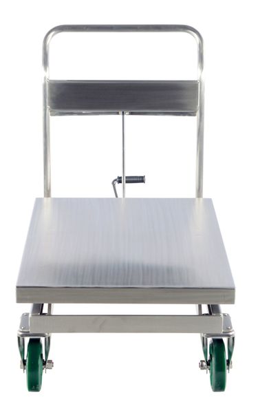 Scissor Lift Cart, SS, 1100 lb. Cap, 23-1/2