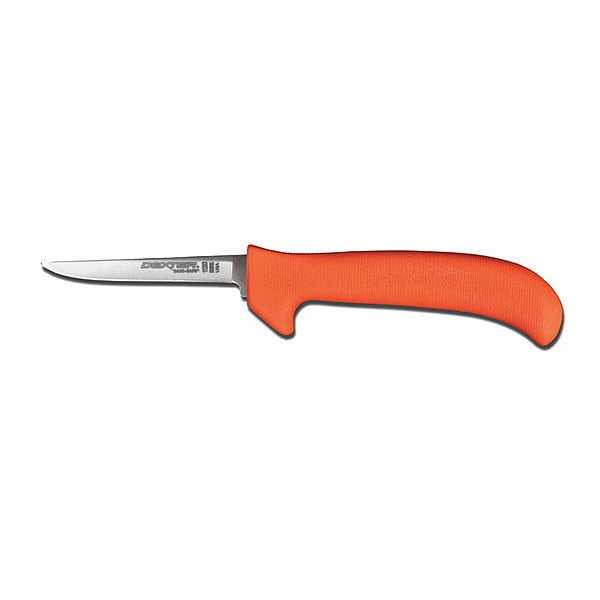Poultry Knife, Drop, 3 3/4In, Poly, Orange