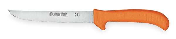 Poultry Knife, Wide, 3 3/4 In, Poly, Orange