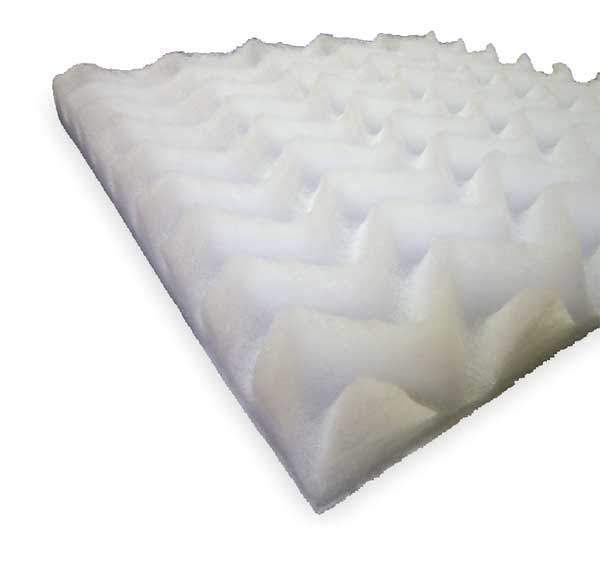 Paint Collector Filter Pad, 20 in x 20 in x 2 in, Polyester, White, 30 Pack