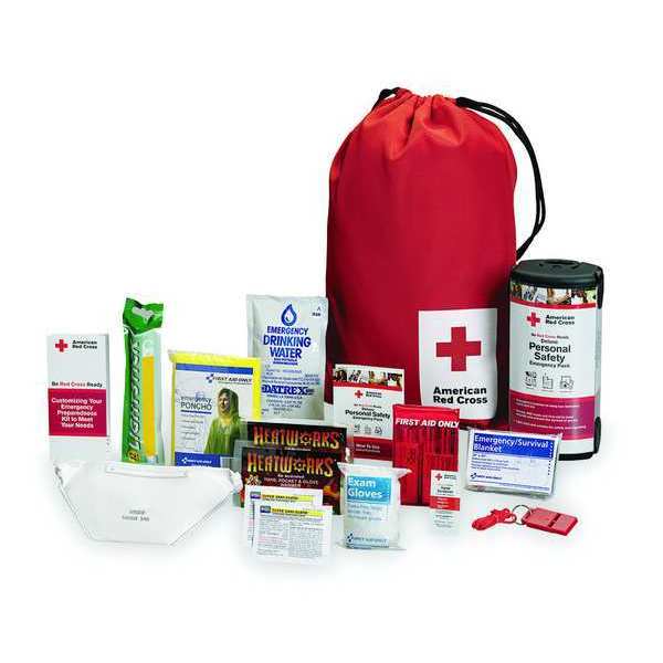 Emergency Preparedness Backpack, Red
