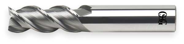 End Mill, Carbide, 3/16, 3 FL, SGL Sq End, CC