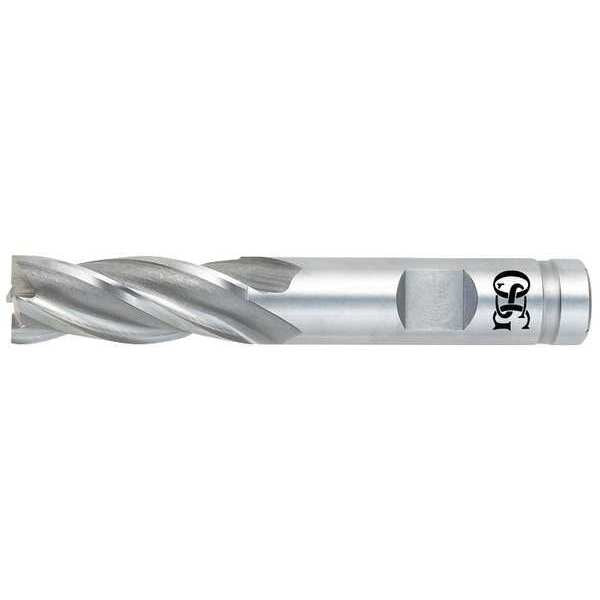 End Mill, Co, TiN, 3/8, 4 FL, SGL Sq End, CC
