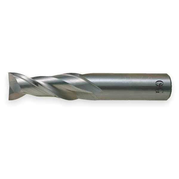 End Mill, Carbide, 1/4, 2 FL, SGL Sq End, CC