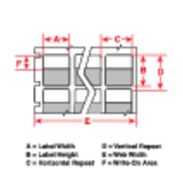 Label Roll, White/Clear, Labels/Roll: 1400