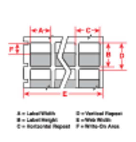 Label Roll, White/Clear, Labels/Roll: 3500
