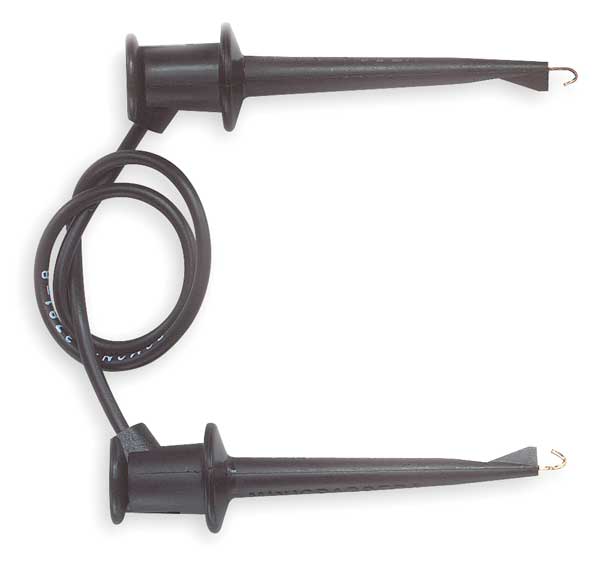 Mini Test Clip, 300VDC, 5A, 12 In. L, Black
