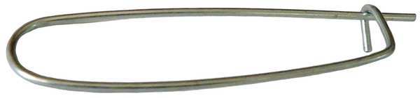 Safety Pin, Carbon Steel, Not Graded, Zinc Plated, 1/16 in Pin Dia, 2 1/2 in Usbl L, 3 in L, 100 PK