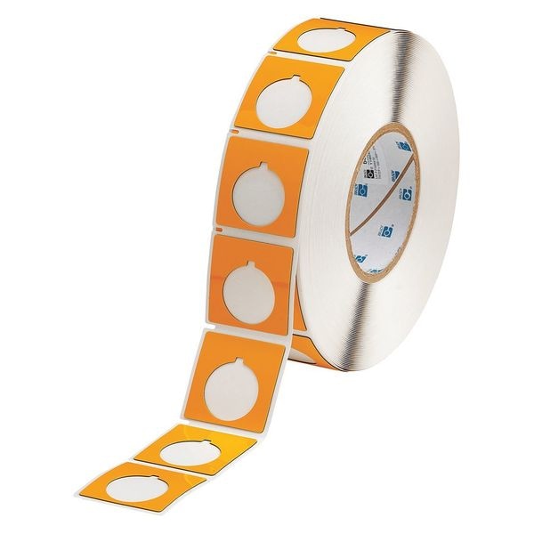 Push Button Label, Yellow, Labels/Roll: 500